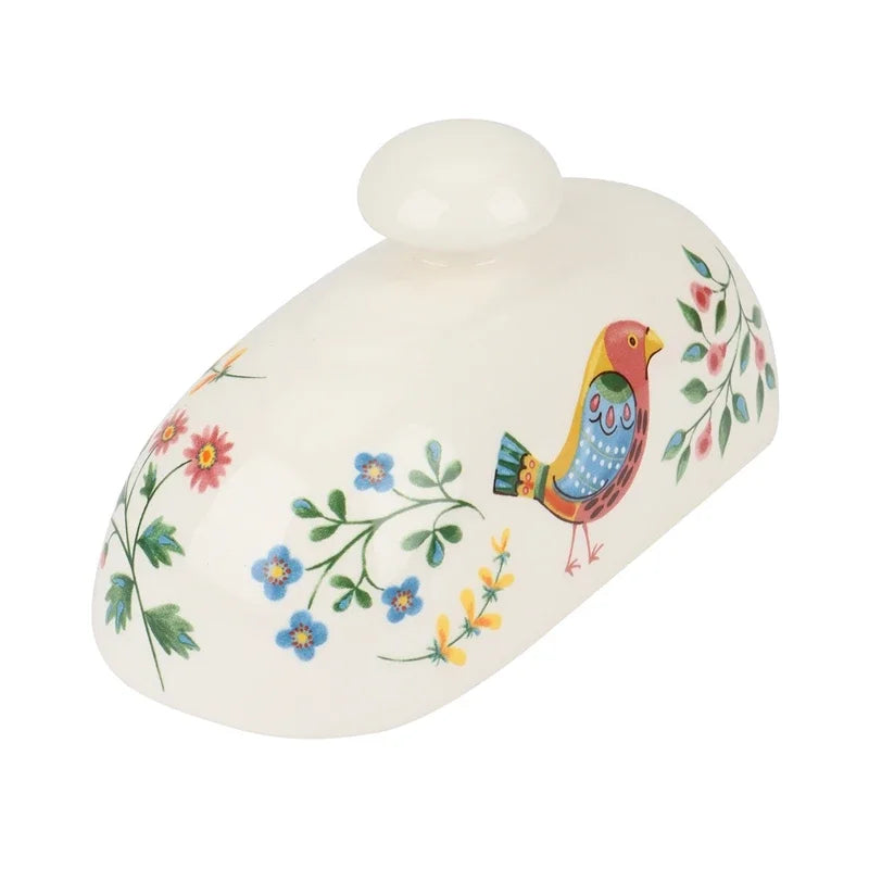 Ceramic Vintage Style Bird Butter Dish Shop name