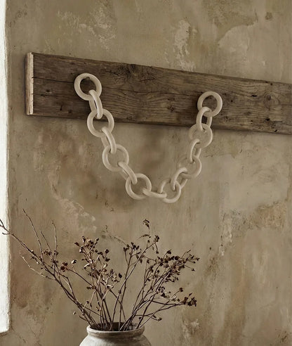 Ceramic Chain Link Decor - White Stoneware