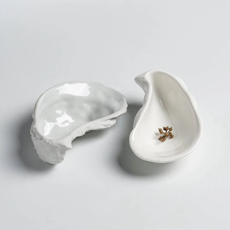 Oyster Shell Seafood Ceramic Serving Dish - Koda Store - Free Shipping