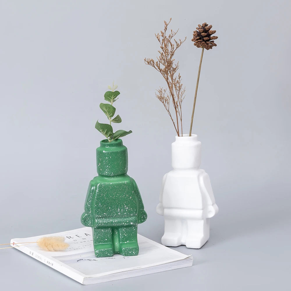 Nordic Robot Block Man Vase - KODA STORE | Fashion x Homewares