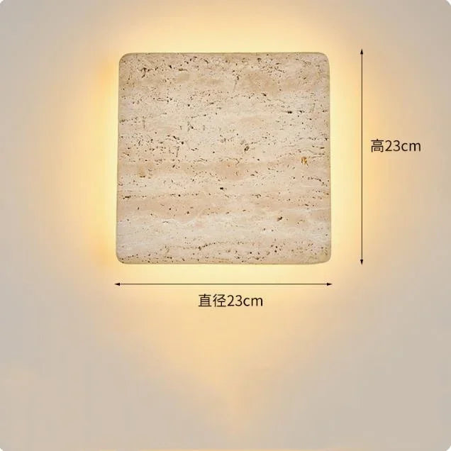 Creative Cave Stone Clock Wall Lamp Bedroom Living Room Background Wall Atmosphere Light Staircase Entrance Hotel Decor Lighting Shop name