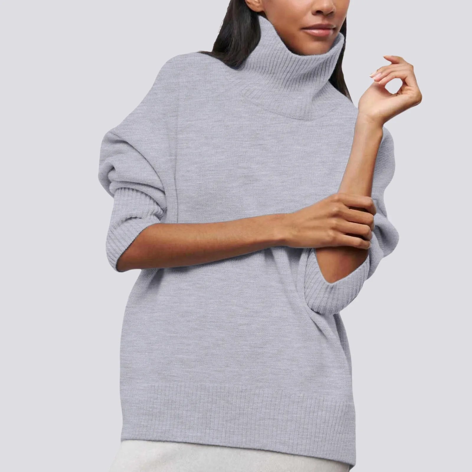 Lima Oversized Knit Turtleneck Sweater