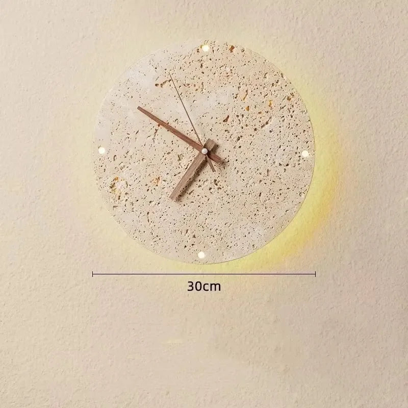 Creative Cave Stone Clock Wall Lamp Bedroom Living Room Background Wall Atmosphere Light Staircase Entrance Hotel Decor Lighting Shop name
