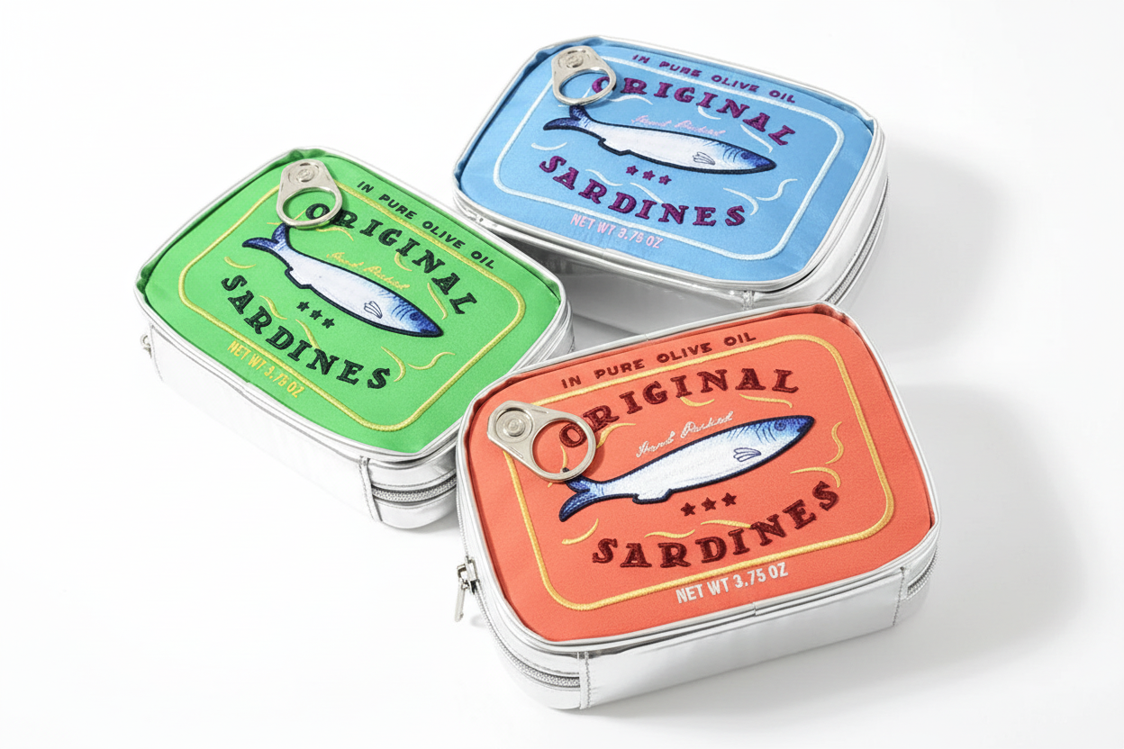 Canned Sardines Novelty Cosmetics Bag