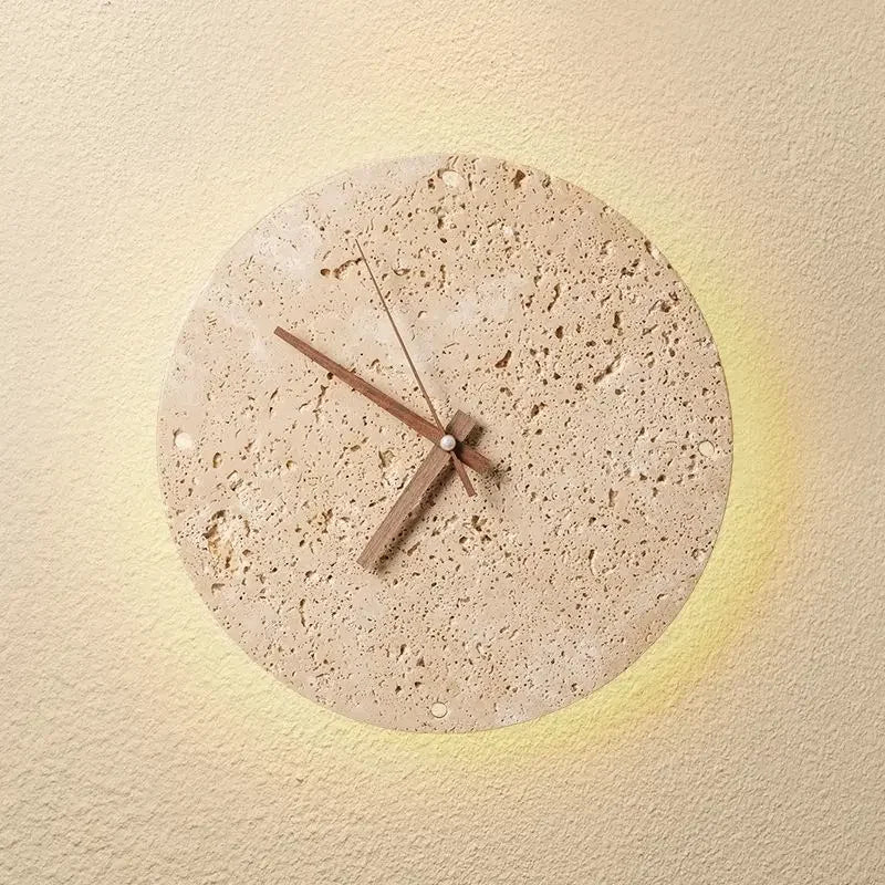 Creative Cave Stone Clock Wall Lamp Bedroom Living Room Background Wall Atmosphere Light Staircase Entrance Hotel Decor Lighting - Koda Store - Free Shipping