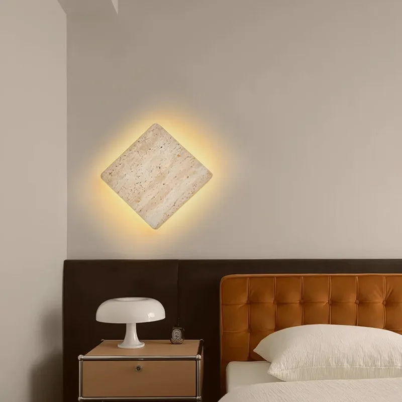 Creative Cave Stone Clock Wall Lamp Bedroom Living Room Background Wall Atmosphere Light Staircase Entrance Hotel Decor Lighting Shop name