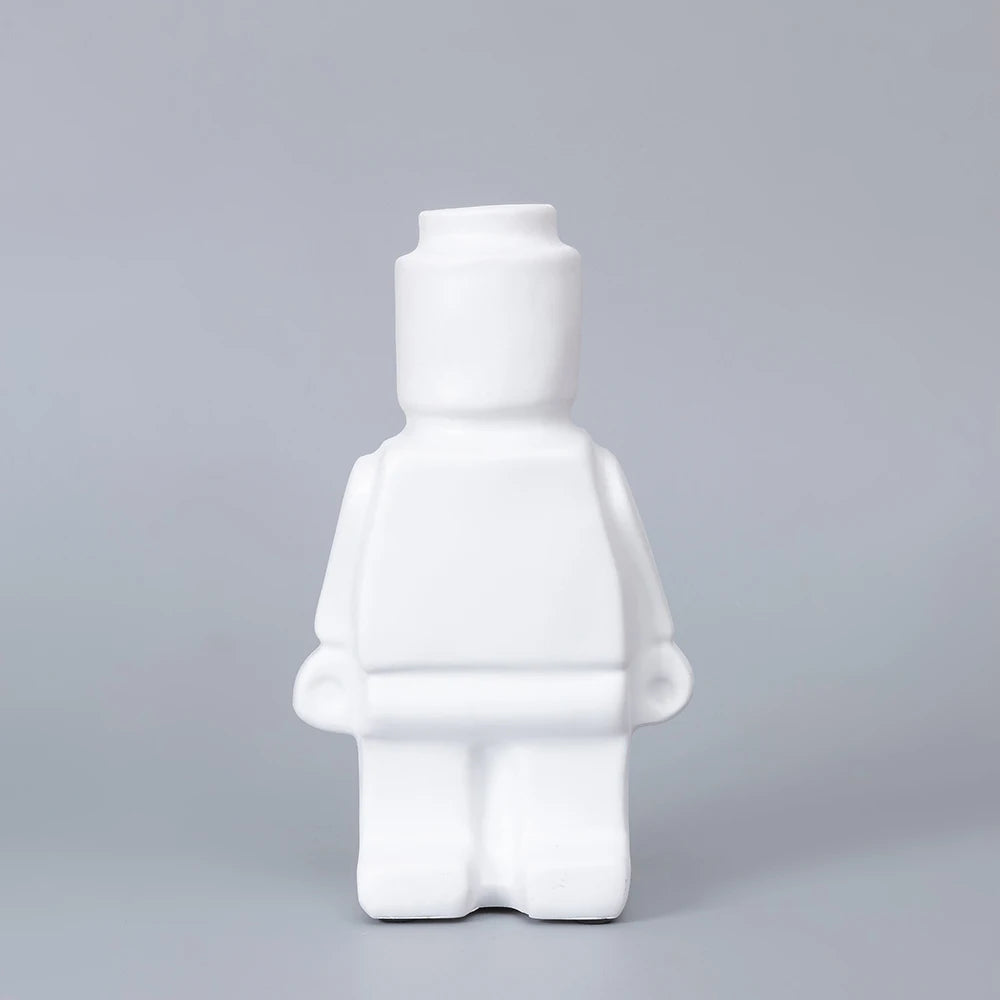 Nordic Robot Block Man Vase