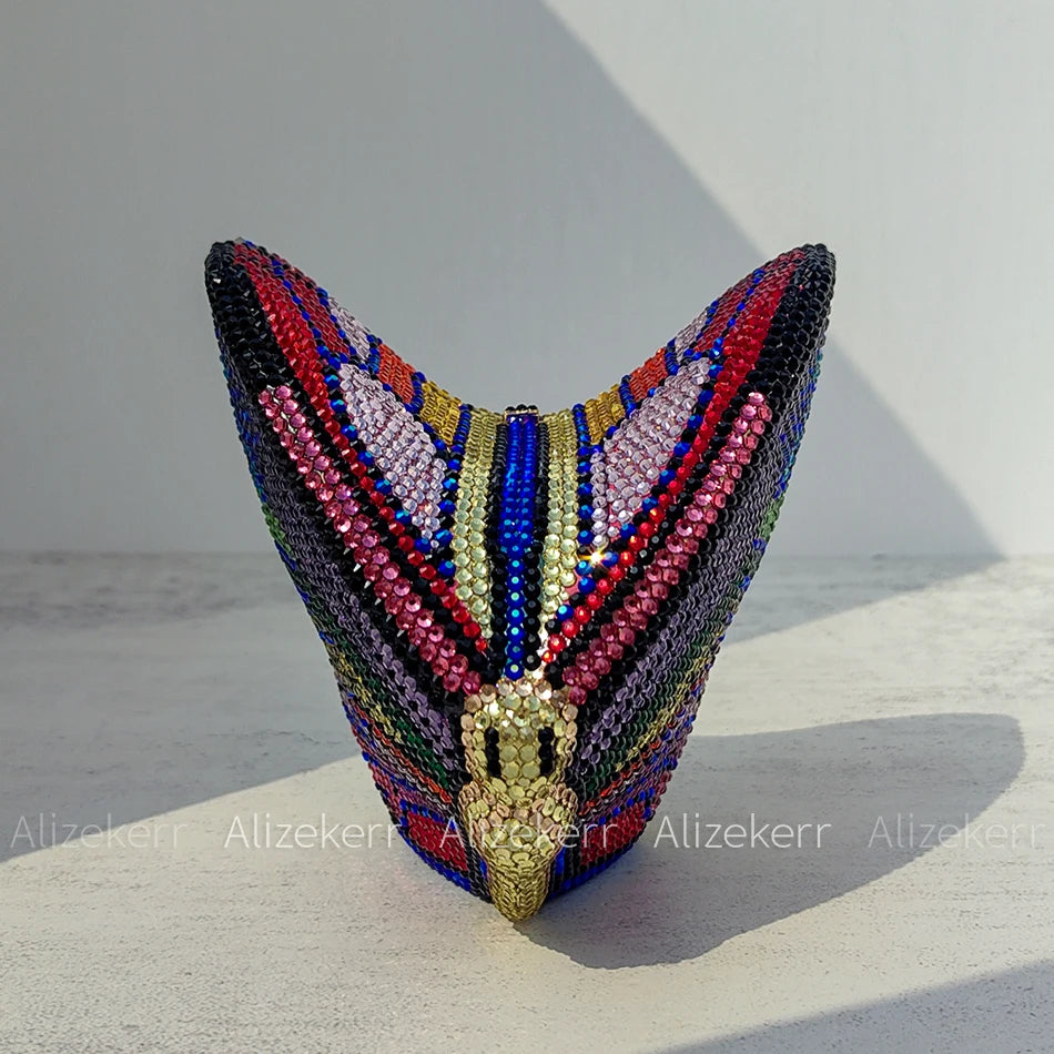 Rhinestone Butterfly Clutch