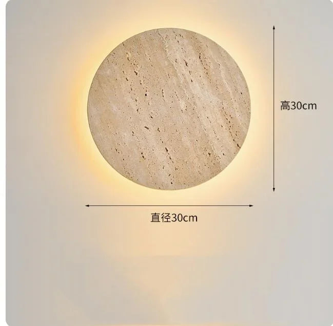 Creative Cave Stone Clock Wall Lamp Bedroom Living Room Background Wall Atmosphere Light Staircase Entrance Hotel Decor Lighting Shop name