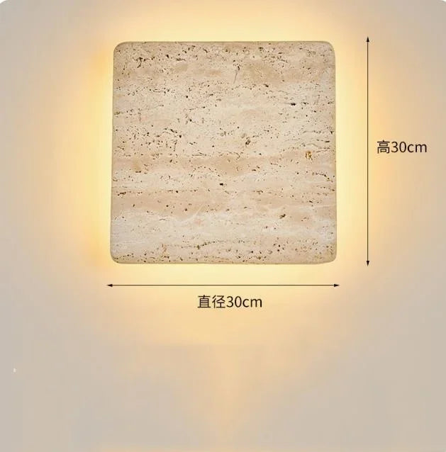 Creative Cave Stone Clock Wall Lamp Bedroom Living Room Background Wall Atmosphere Light Staircase Entrance Hotel Decor Lighting Shop name