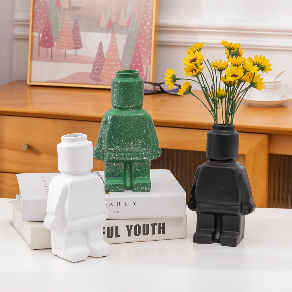 Nordic Robot Block Man Vase - KODA STORE | Fashion x Homewares