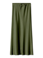 Long Black Satin Skirts Women For Work Summer Autumn Straight Brown Skirt Long Belt Coffee Formal Silk Maxi Skirt For Ladies - Koda Store - Free Shipping