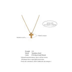 Petite Gold Cross Pendant Necklace