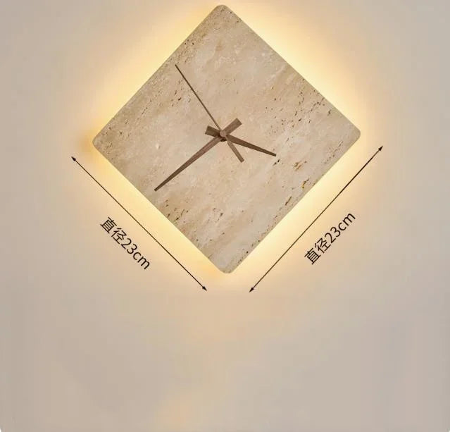 Creative Cave Stone Clock Wall Lamp Bedroom Living Room Background Wall Atmosphere Light Staircase Entrance Hotel Decor Lighting Shop name