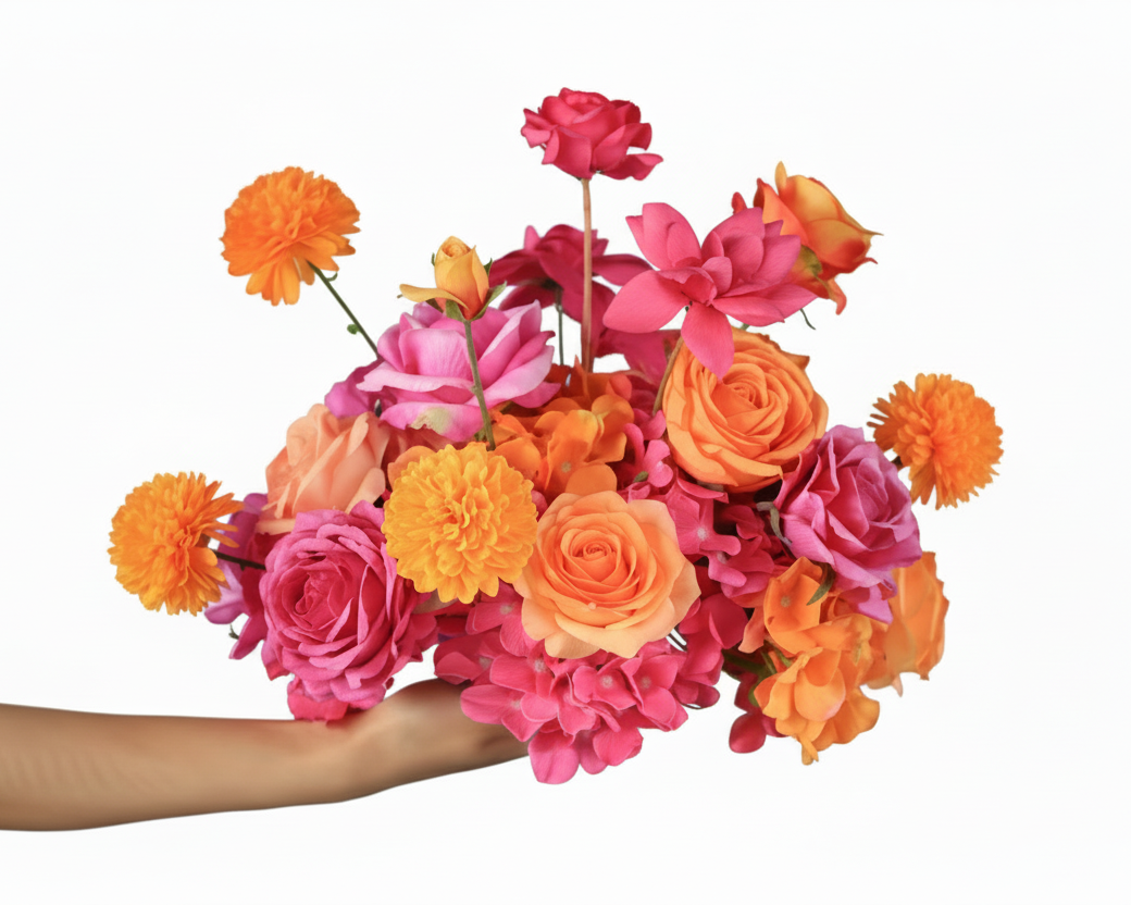 Sunset Bloom - Artificial Silk Flower Bouquet - Koda Store - Free Shipping