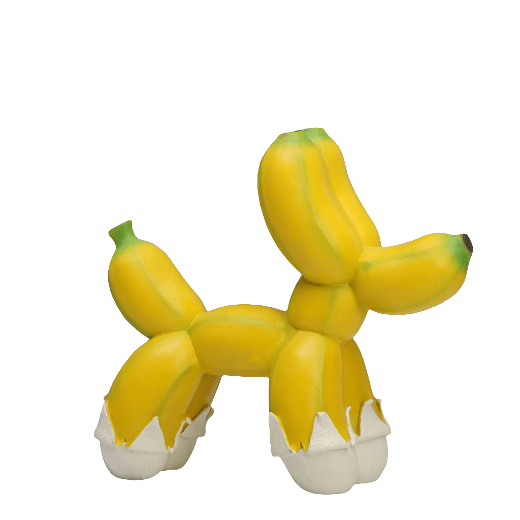 Yellow Banana Balloon Dog Sculpture Koda Fashion & Decor
