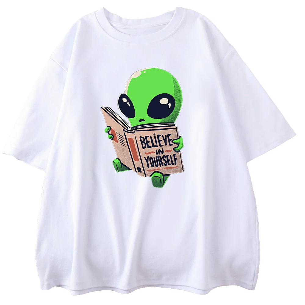 Believe In Yourself Alien Graphic T-Shirt Shop name