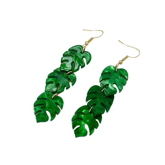 Palm Leaf Triplets Drop Earrings - Koda Store