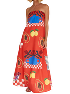 Fruit For Days Printed Maxi Dress | Cultivated Charm For Your Closet & Crib | Free Global Shipping & 30 Day Returns | Women's apparel, jewellery, bags, eclectic home decor & gifting | Checkout Securely with Afterpay & PayPal.