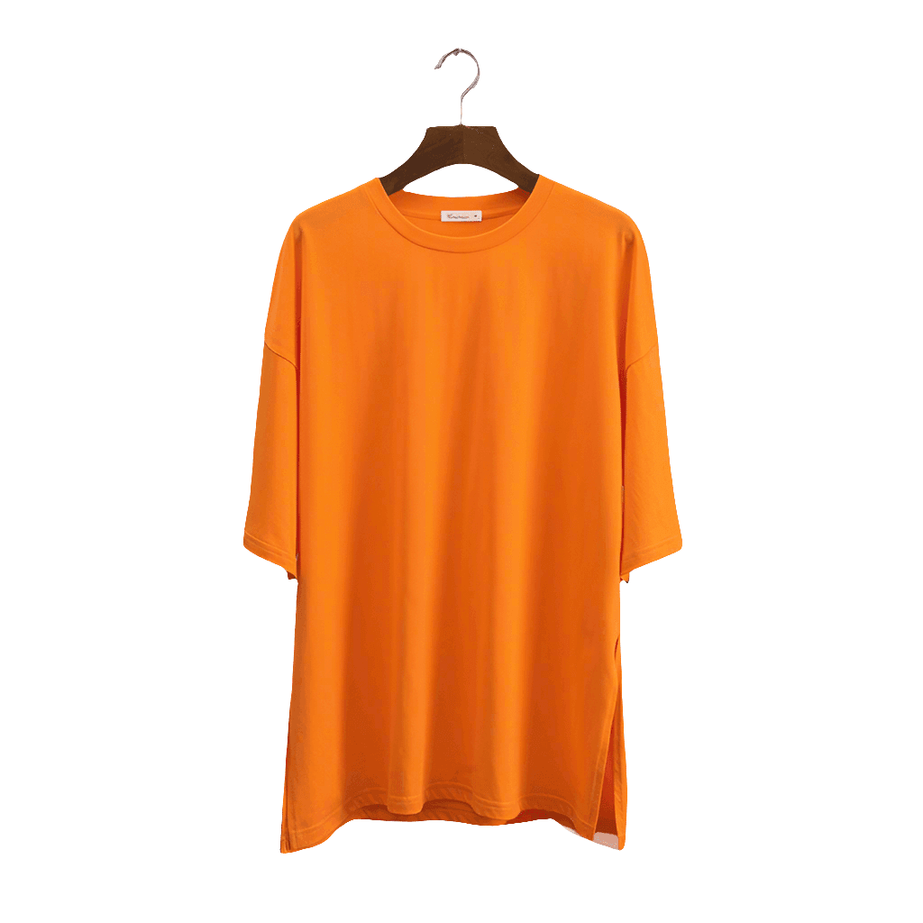 Oversized Orange Split T-Shirt - Koda Store