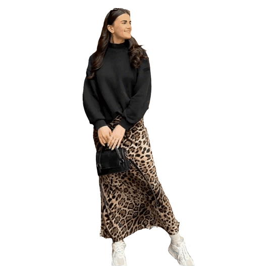 Vintage Leopard Print Midi Skirt - Koda Store