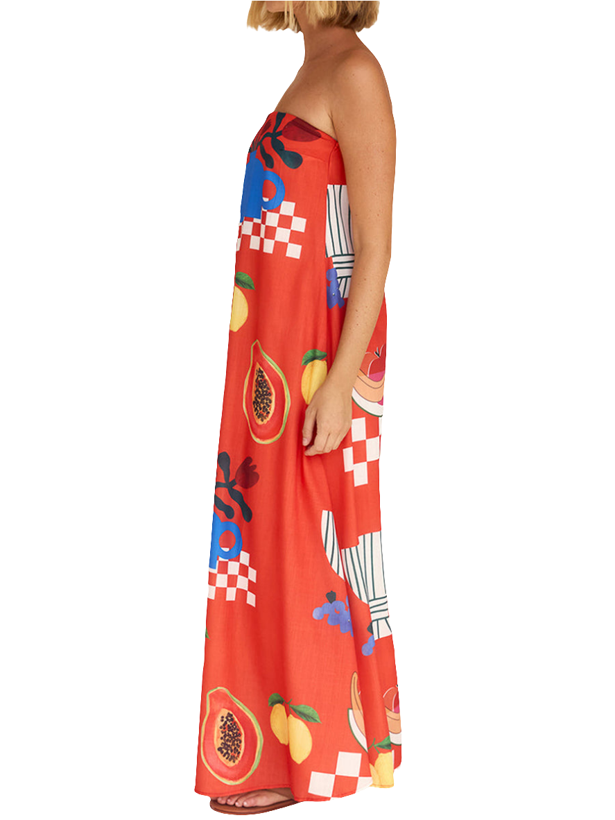 Fruit For Days Printed Maxi Dress | Cultivated Charm For Your Closet & Crib | Free Global Shipping & 30 Day Returns | Women's apparel, jewellery, bags, eclectic home decor & gifting | Checkout Securely with Afterpay & PayPal.