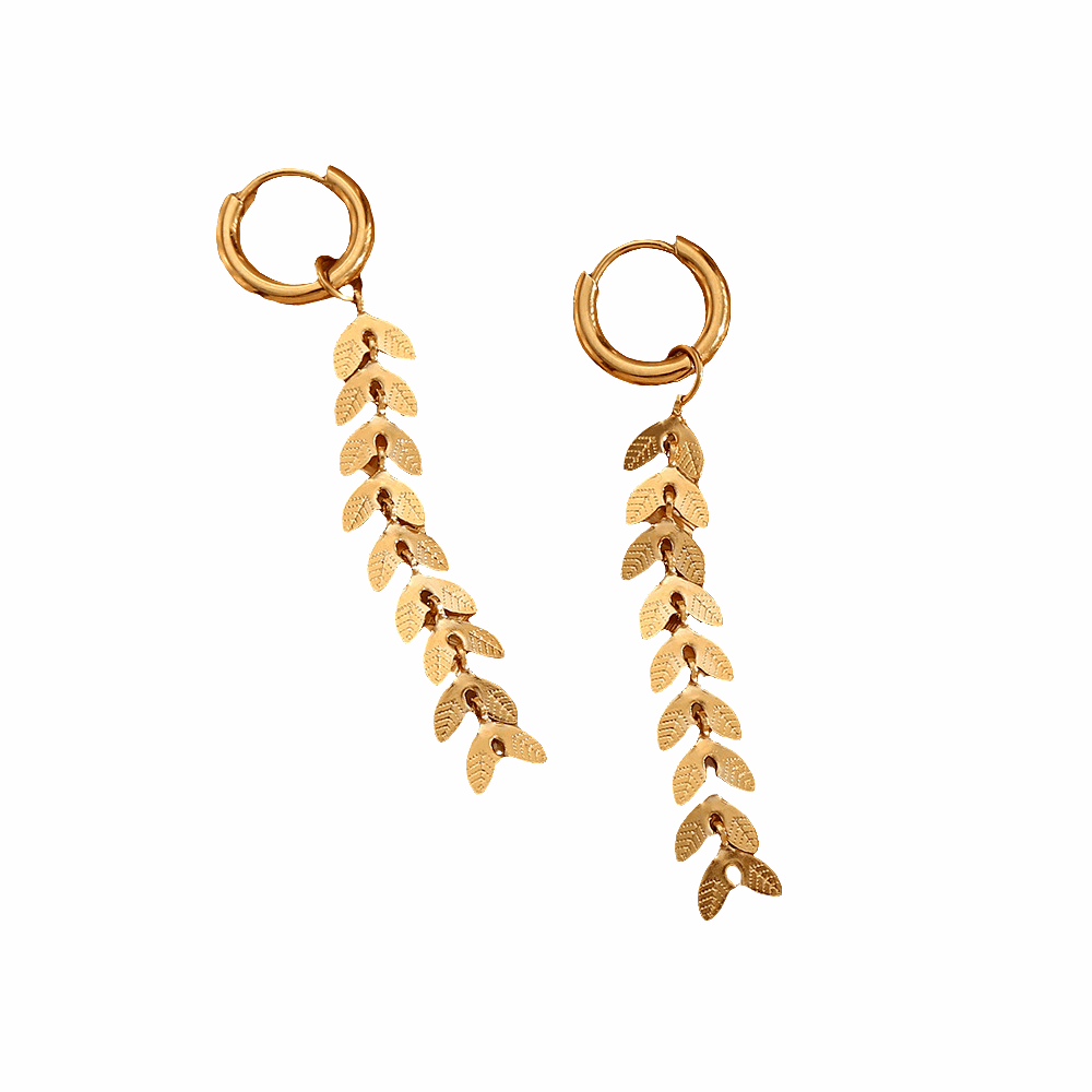 Fishtail Drop Earrings in Gold - Koda Fashion & Decor - Free Shipping