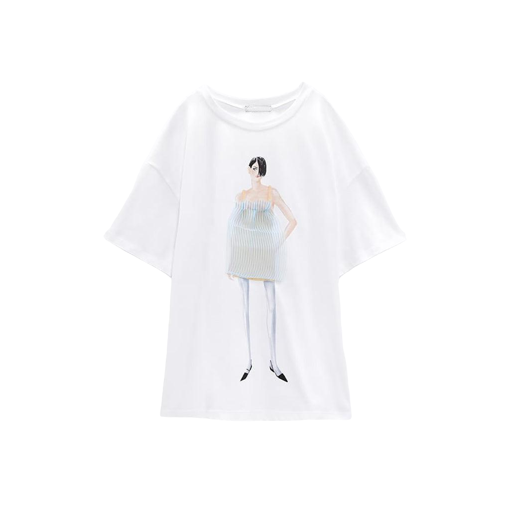 Angelica Graphic T-Shirt with 3D Textured Fabric Feature