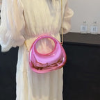 Juniper Metallic Bubble Clutch