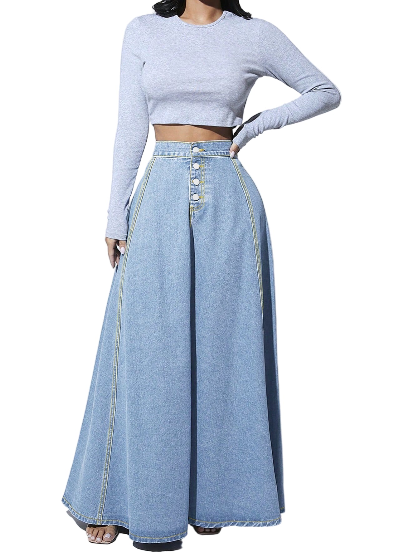 Meridian Denim Maxi Skirt - Koda Store - Free Shipping