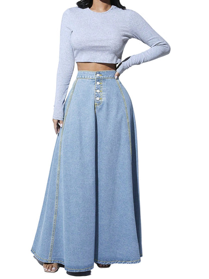 Meridian Denim Maxi Skirt - Koda Store - Free Shipping