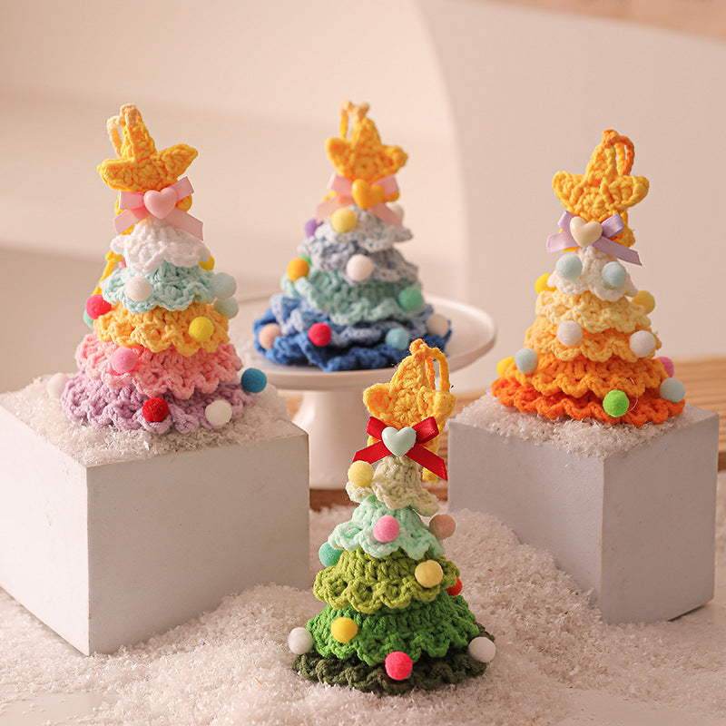 Pastel Knit Christmas Tree Ornaments - Koda Store - Free Shipping