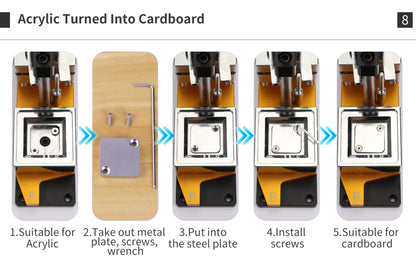 50*50mm Square Custom Photo Magnet Maker Kit - Press Push  Machine, Cutter & 100 Acrylic Pieces Set