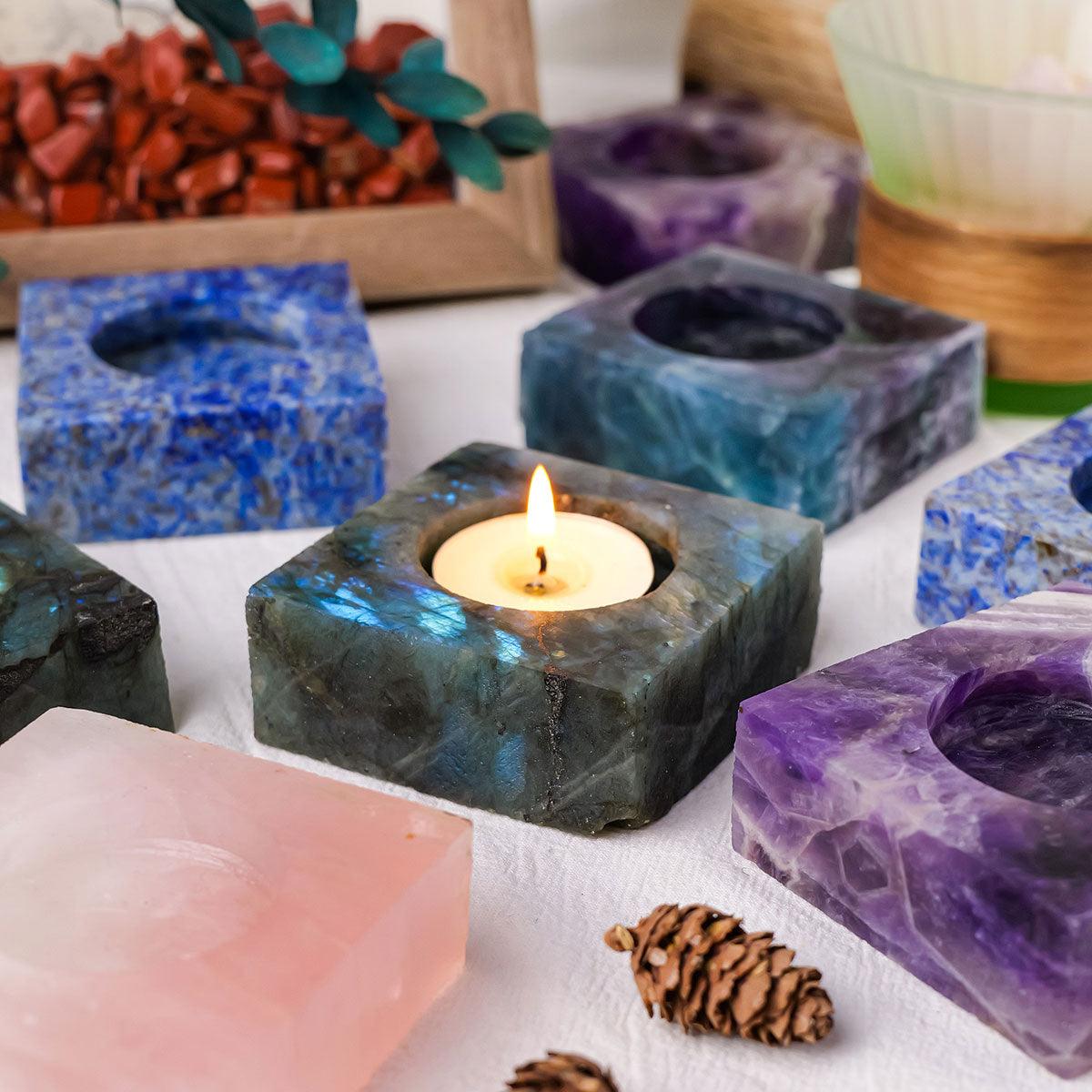 Natural Stone Square Tealight Holder Koda Fashion & Decor