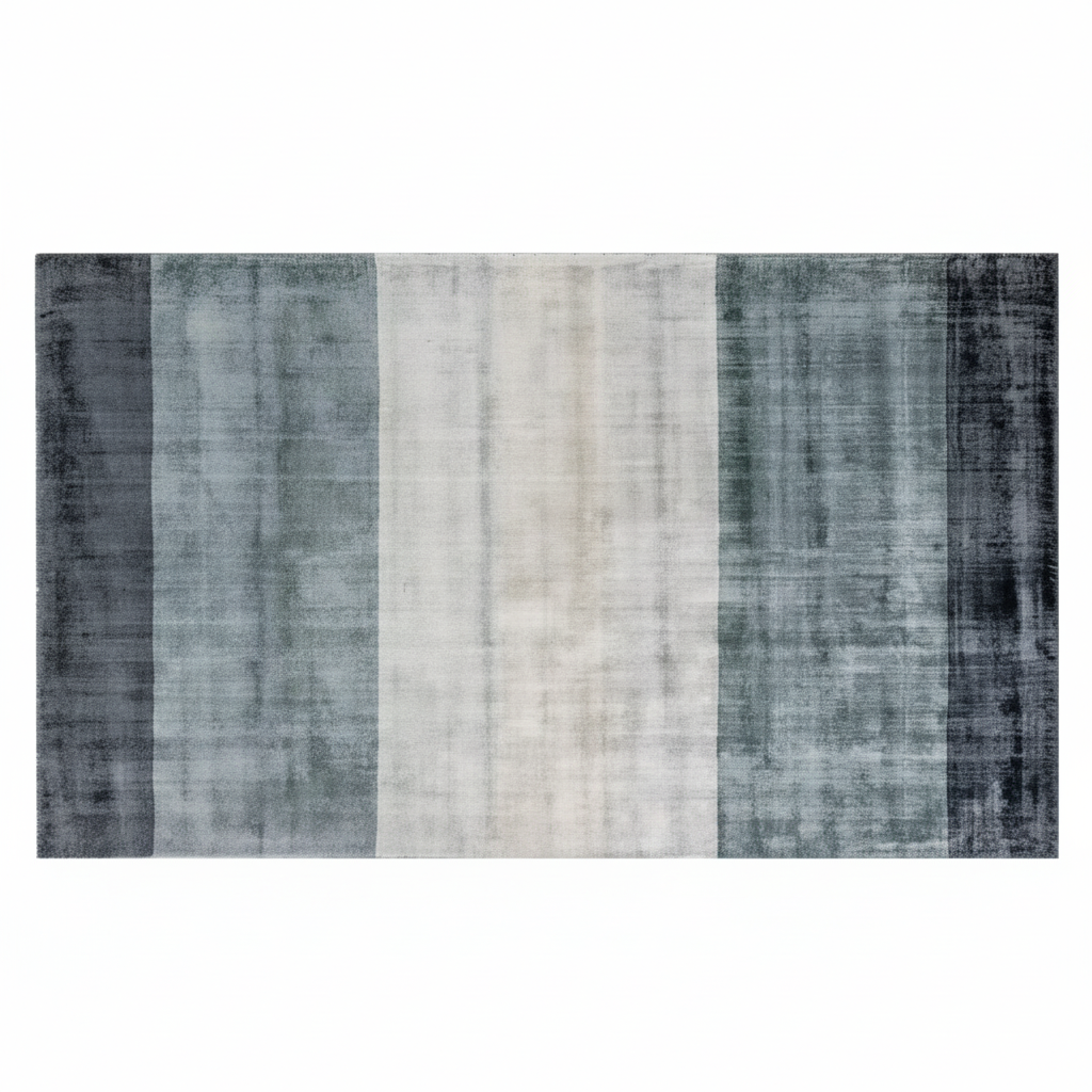 Ombre Stripe Washable Area Rug – Deep Teal – Machine Washable
