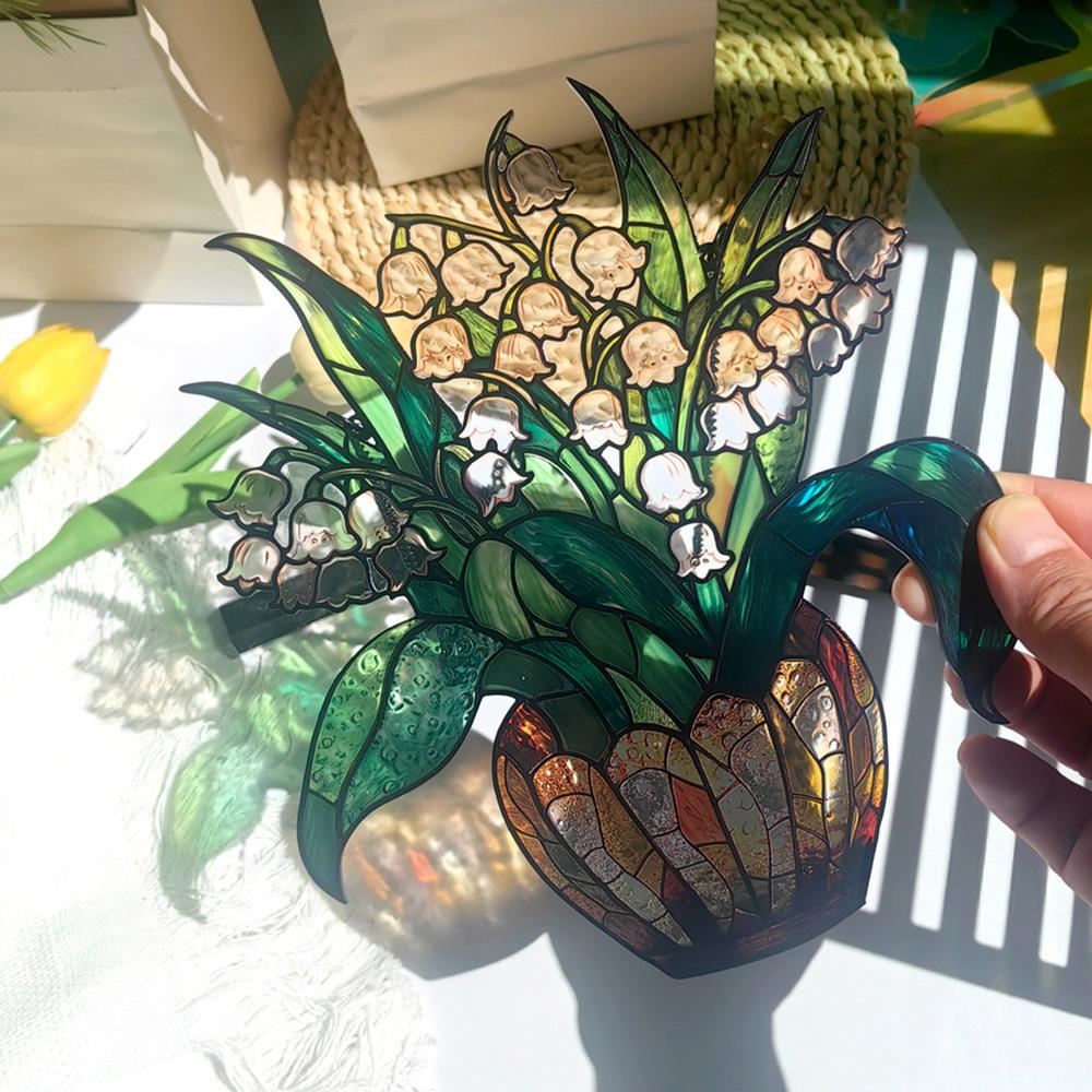 Lily of the Valley Stained Glass Suncatcher Shop name