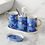 Vincent Van Gogh Starry Night Ceramic Bathroom Vanity Set - Koda Store - Free Shipping
