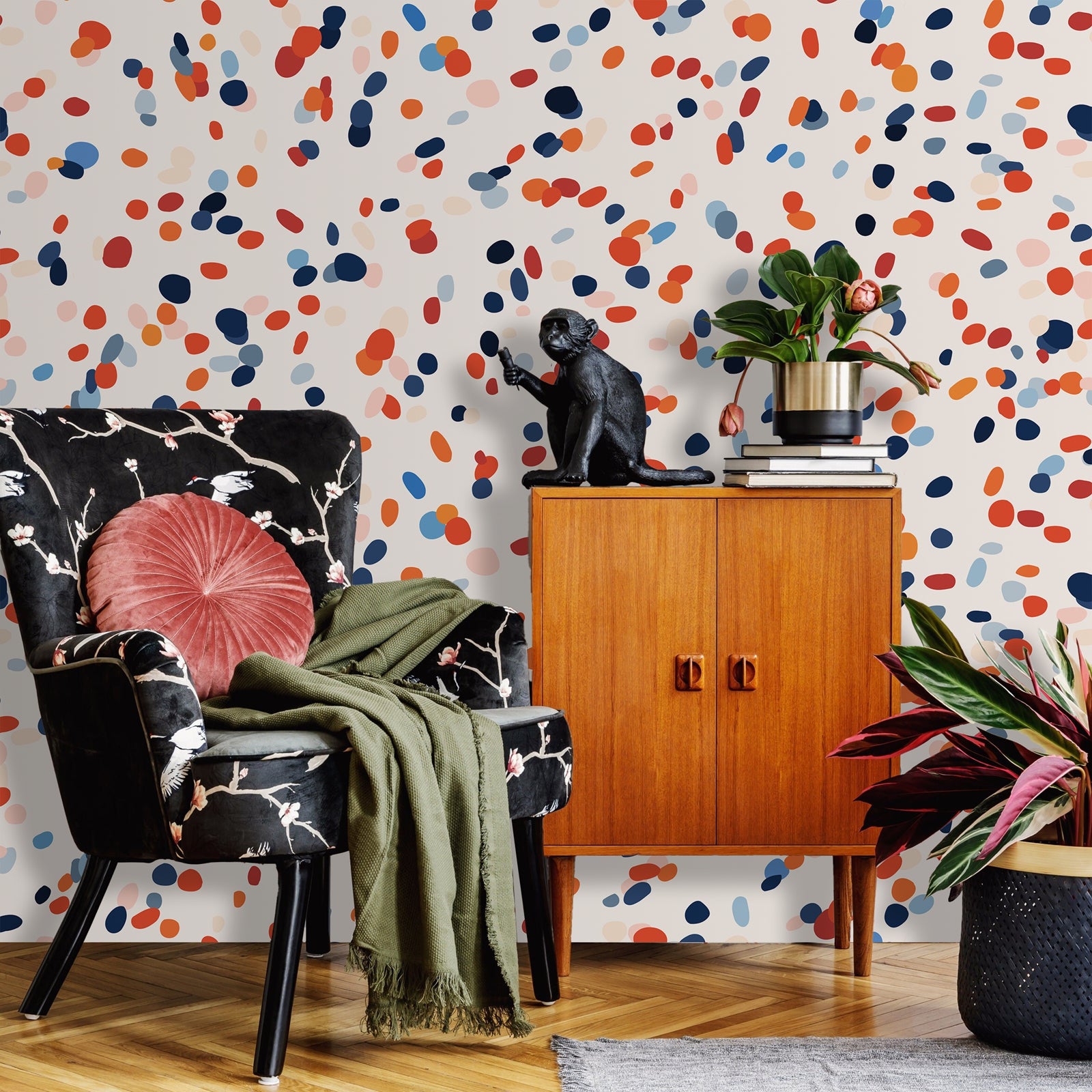 Speckled Polka Dot Self-Adhesive Wallpaper - Peel & Stick
