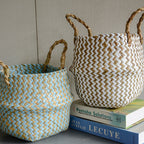 Boho Striped Wicker Storage Basket Koda Fashion & Decor