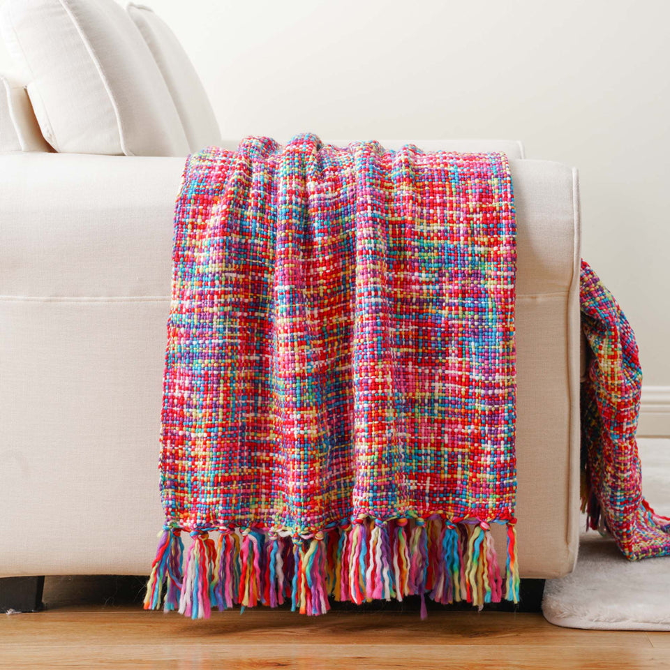 Crawford Tassel Knit Throw Blanket Shop name