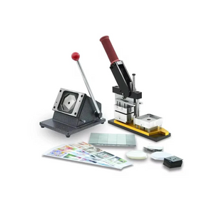 Square photo magnet machine maker on a white background.