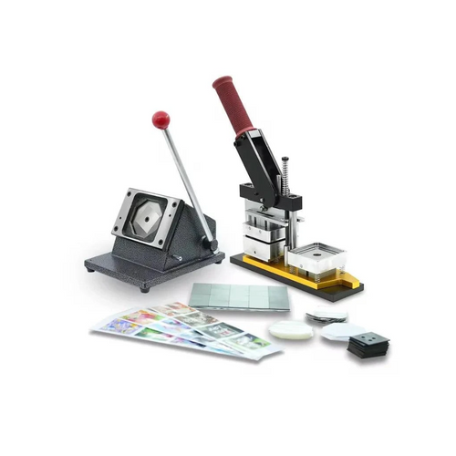 Square photo magnet machine maker on a white background.