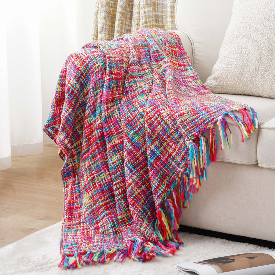 Crawford Tassel Knit Throw Blanket Shop name