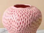 Ceramic Strawberry Flower Vase - Pink Shop name