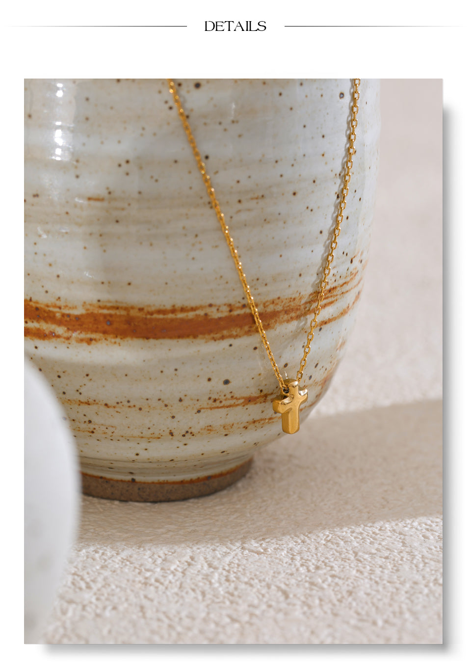 Petite Gold Cross Pendant Necklace