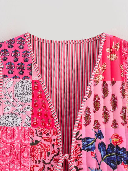 Pretty in Pink Patchwork Vest - Koda Store - Free Shipping