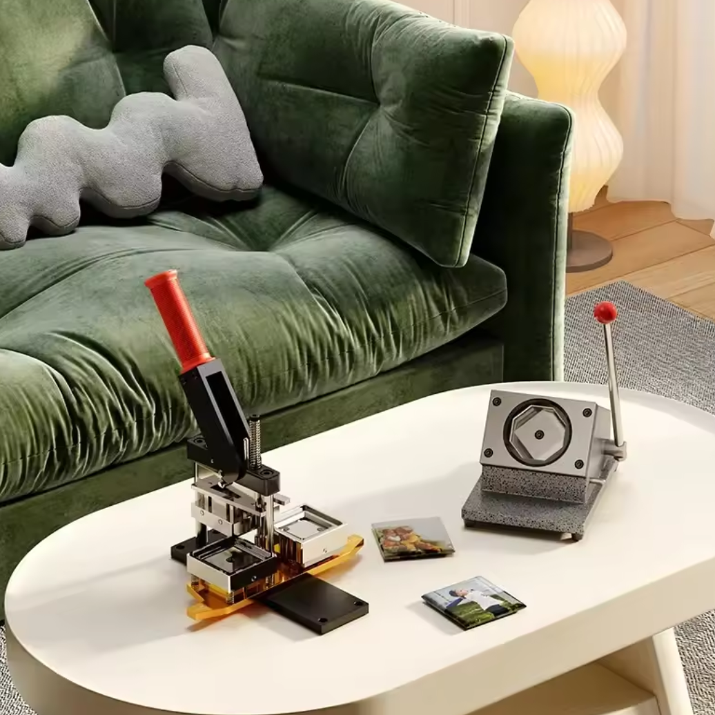 Green sofa with a white coffee table featuring decorative items in a room.