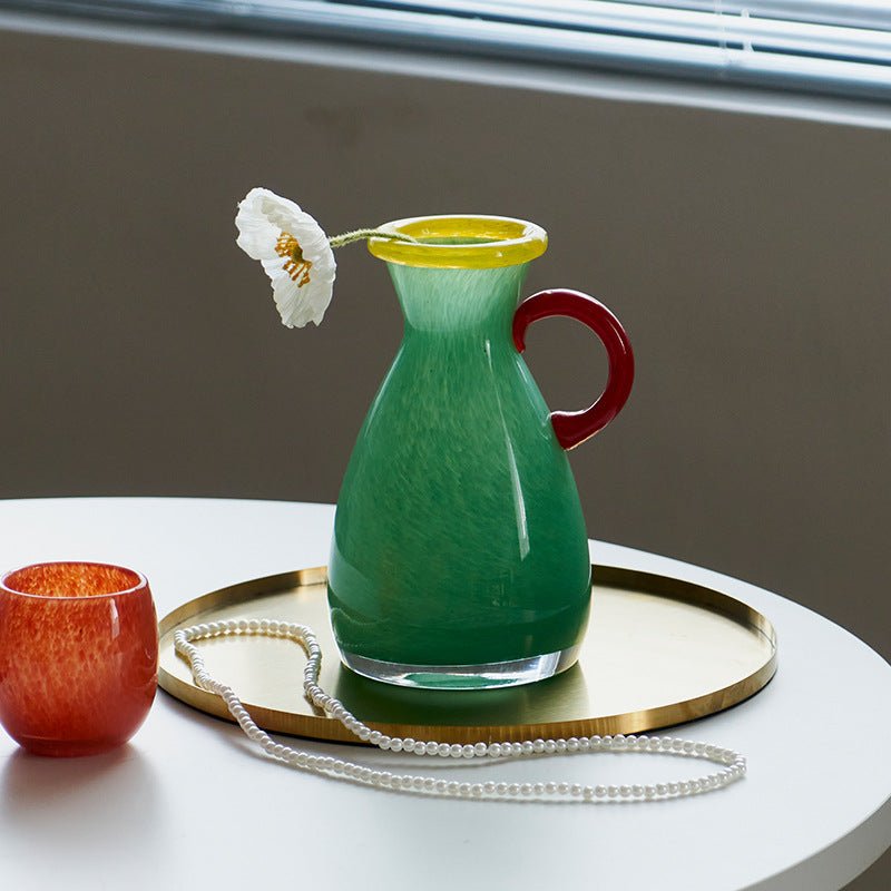 Vintage Style Stained Glass Vase