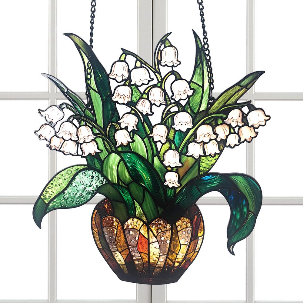 Lily of the Valley Stained Glass Suncatcher Shop name