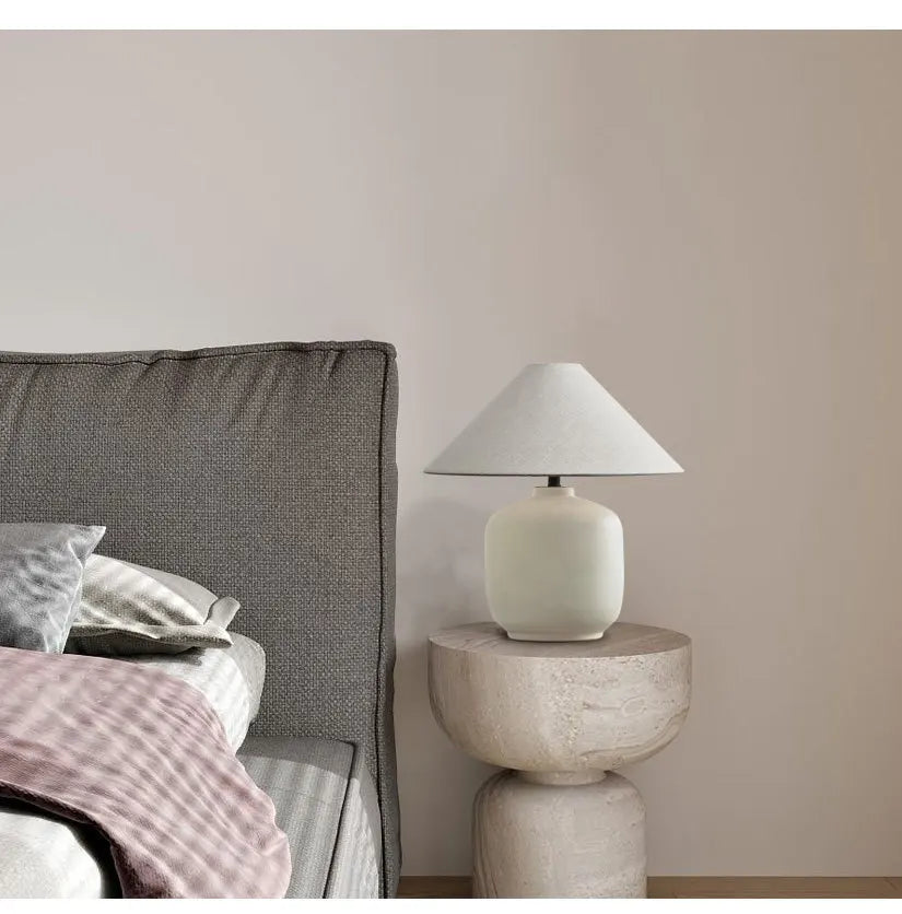 Wabi Sabi Linen & Ceramic Table Lamp